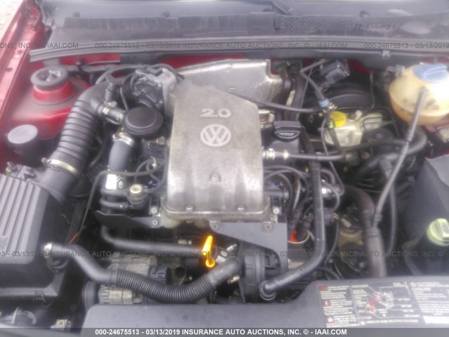 3VWCC21V82M800620 - 2002 VOLKSWAGEN CABRIO GLS RED photo 10