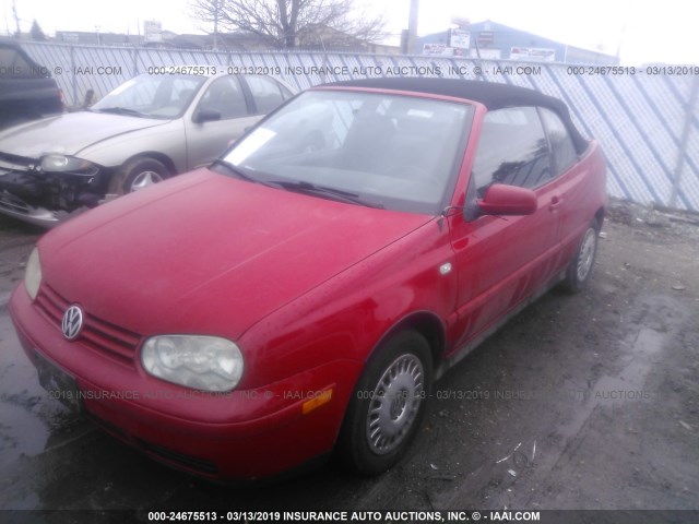 3VWCC21V82M800620 - 2002 VOLKSWAGEN CABRIO GLS RED photo 2