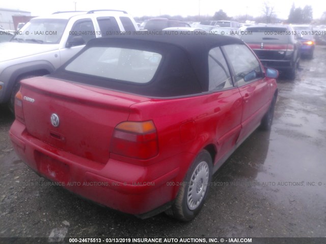 3VWCC21V82M800620 - 2002 VOLKSWAGEN CABRIO GLS RED photo 4