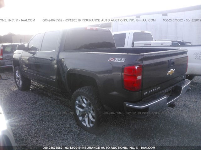 3GCUKREC2FG525620 - 2015 CHEVROLET SILVERADO K1500 LT GRAY photo 3