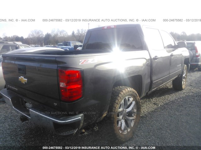 3GCUKREC2FG525620 - 2015 CHEVROLET SILVERADO K1500 LT GRAY photo 4