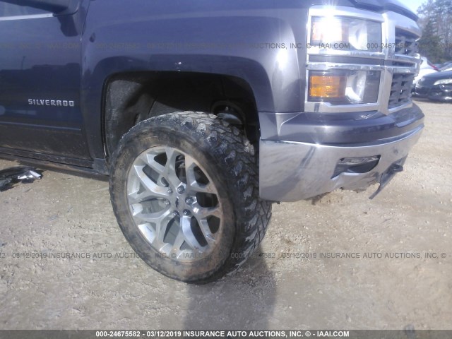 3GCUKREC2FG525620 - 2015 CHEVROLET SILVERADO K1500 LT GRAY photo 6