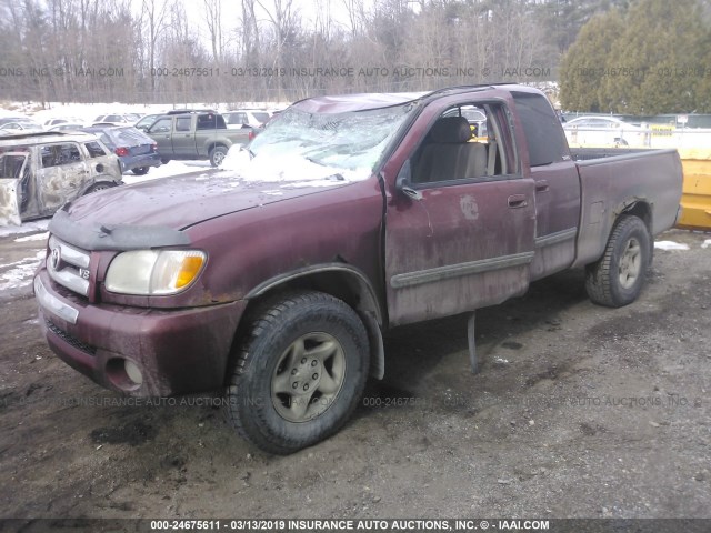 5TBBT441X3S357478 - 2003 TOYOTA TUNDRA ACCESS CAB SR5 MAROON photo 2