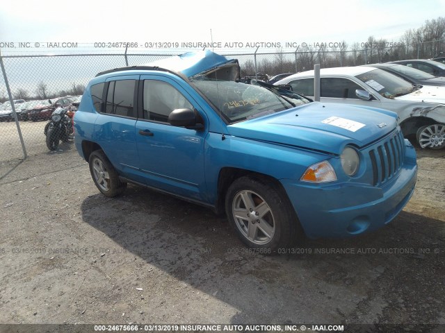 1J8FT47W08D795261 - 2008 JEEP COMPASS SPORT BLUE photo 1