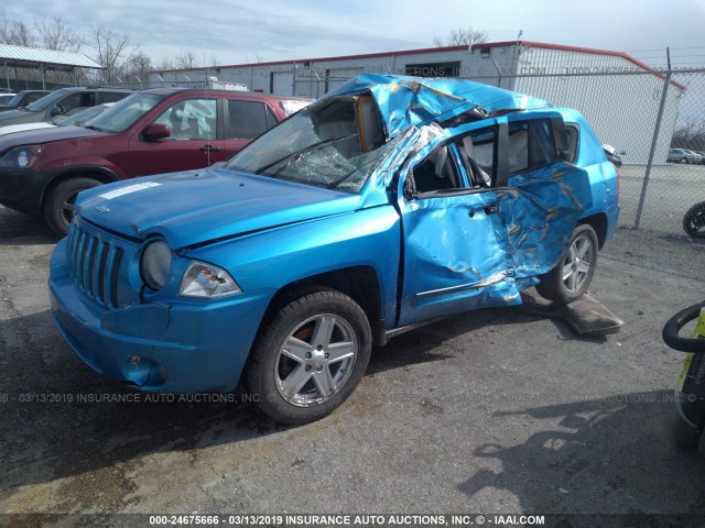 1J8FT47W08D795261 - 2008 JEEP COMPASS SPORT BLUE photo 2