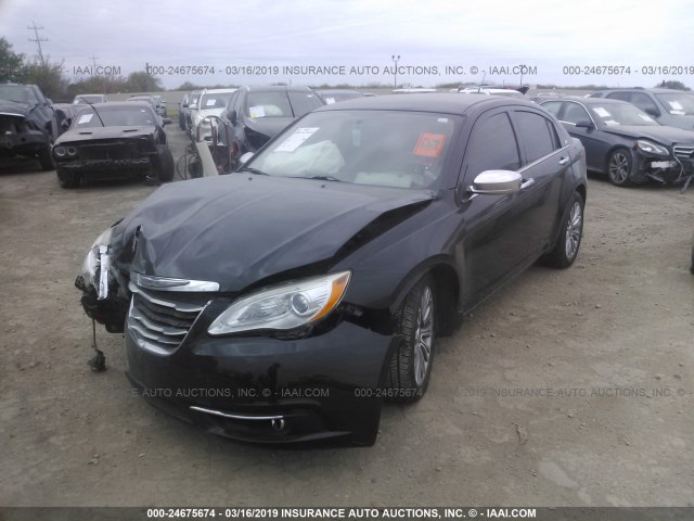 1C3BC2FB5BN522833 - 2011 CHRYSLER 200 LIMITED BLACK photo 2