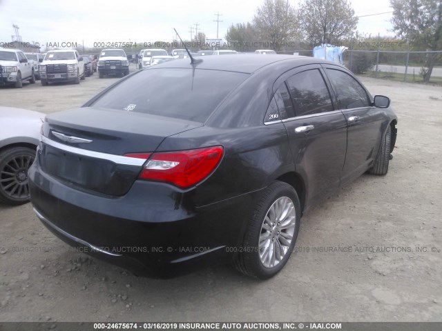 1C3BC2FB5BN522833 - 2011 CHRYSLER 200 LIMITED BLACK photo 4