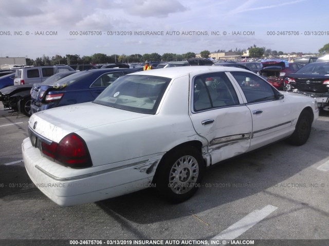 2MEFM74W93X705289 - 2003 MERCURY GRAND MARQUIS GS WHITE photo 4