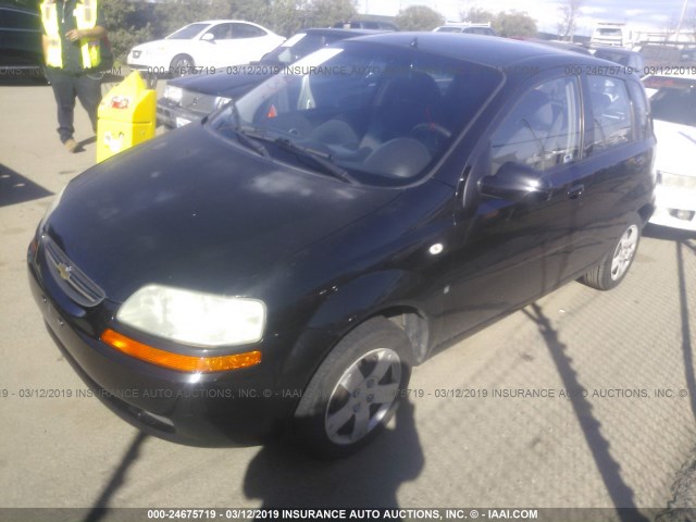 KL1TD66618B024038 - 2008 CHEVROLET AVEO LS BLACK photo 2