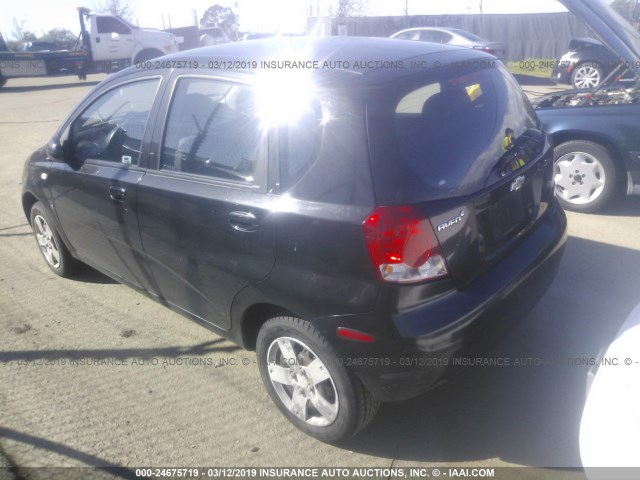 KL1TD66618B024038 - 2008 CHEVROLET AVEO LS BLACK photo 3