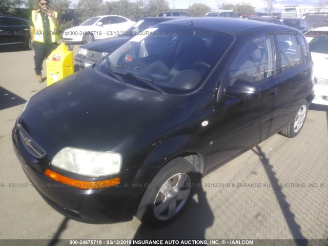 KL1TD66618B024038 - 2008 CHEVROLET AVEO LS BLACK photo 6