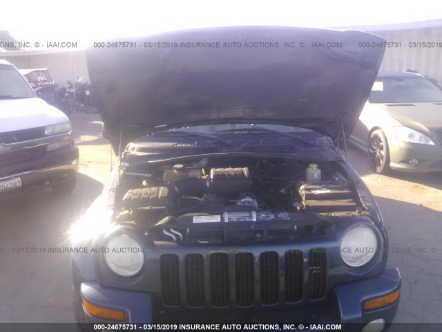 1J4GL58K33W533576 - 2003 JEEP LIBERTY LIMITED BLUE photo 10