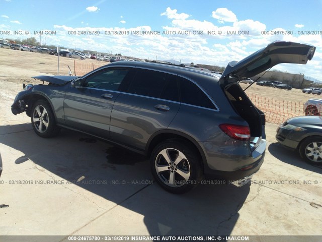 WDC0G4KB2JV067070 - 2018 MERCEDES-BENZ GLC 300 4MATIC GRAY photo 3