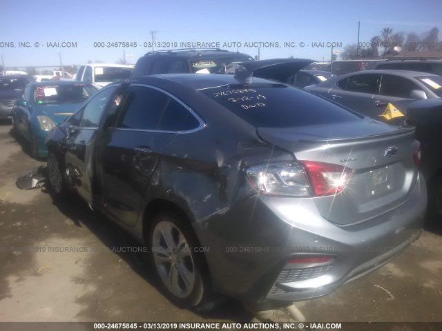 1G1BF5SM8J7211856 - 2018 CHEVROLET CRUZE PREMIER GRAY photo 3