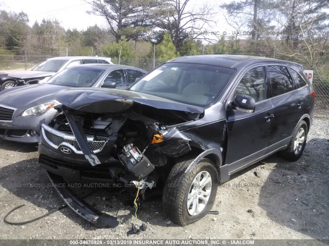 KM8NU13C97U013740 - 2007 HYUNDAI VERACRUZ GLS/SE/LIMITED BLACK photo 2