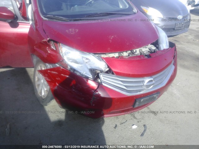 3N1CE2CP9FL403895 - 2015 NISSAN VERSA NOTE S/S PLUS/SV/SL/SR RED photo 6