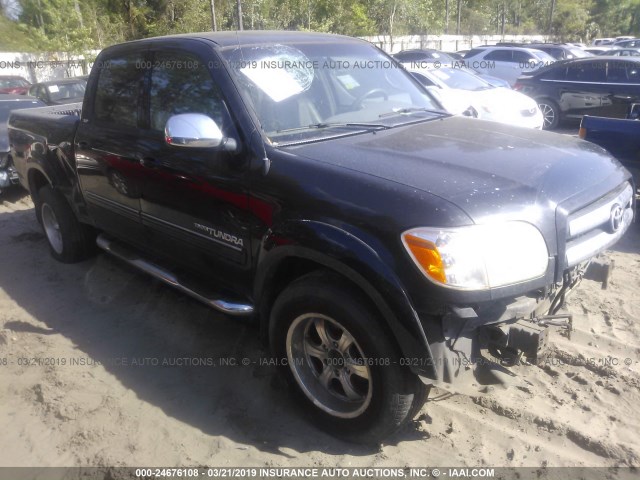 5TBDT44126S528981 - 2006 TOYOTA TUNDRA DOUBLE CAB SR5 BLACK photo 1