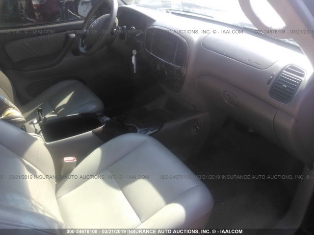 5TBDT44126S528981 - 2006 TOYOTA TUNDRA DOUBLE CAB SR5 BLACK photo 5