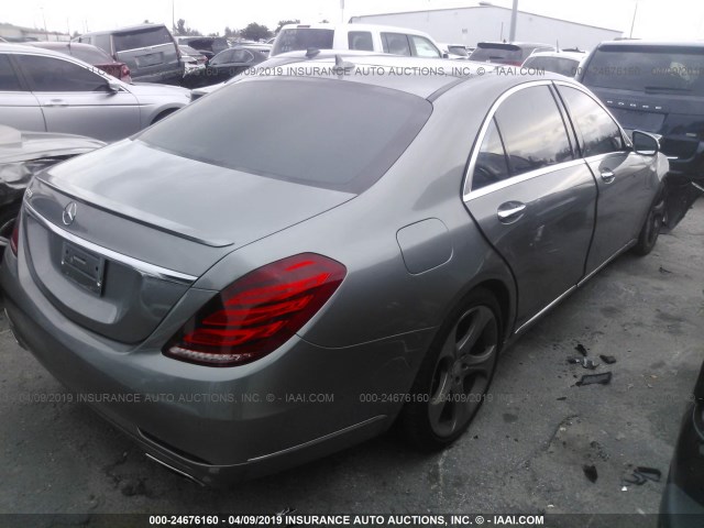 WDDUG8CB4FA068822 - 2015 MERCEDES-BENZ S 550 GRAY photo 4