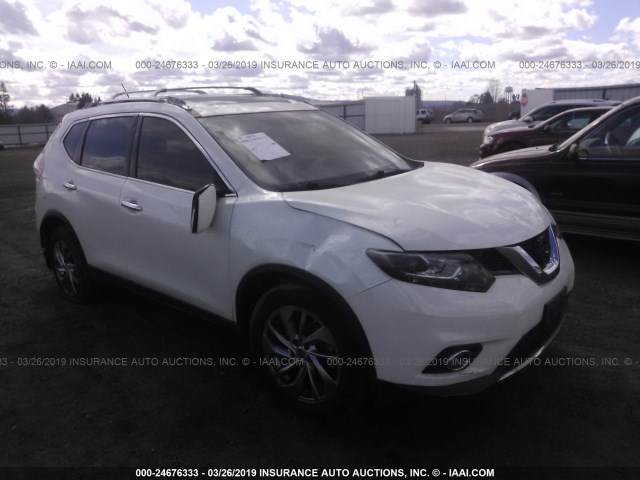 5N1AT2MV4FC900920 - 2015 NISSAN ROGUE S/SL/SV WHITE photo 1