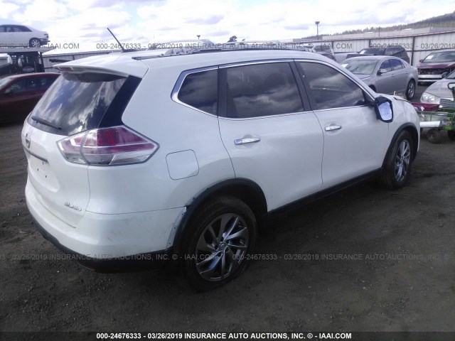 5N1AT2MV4FC900920 - 2015 NISSAN ROGUE S/SL/SV WHITE photo 4