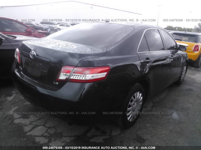 4T1BF3EK9AU071187 - 2010 TOYOTA CAMRY SE/LE/XLE BLACK photo 4