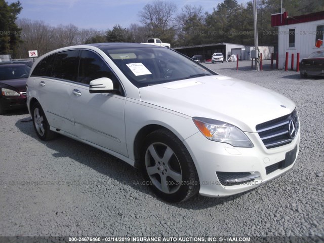 4JGCB6FE7BA113675 - 2011 MERCEDES-BENZ R 350 4MATIC WHITE photo 1