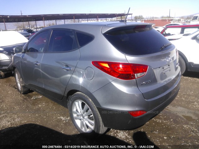 KM8JU3AC0DU553728 - 2013 HYUNDAI TUCSON GLS/LIMITED 银色 照片 3