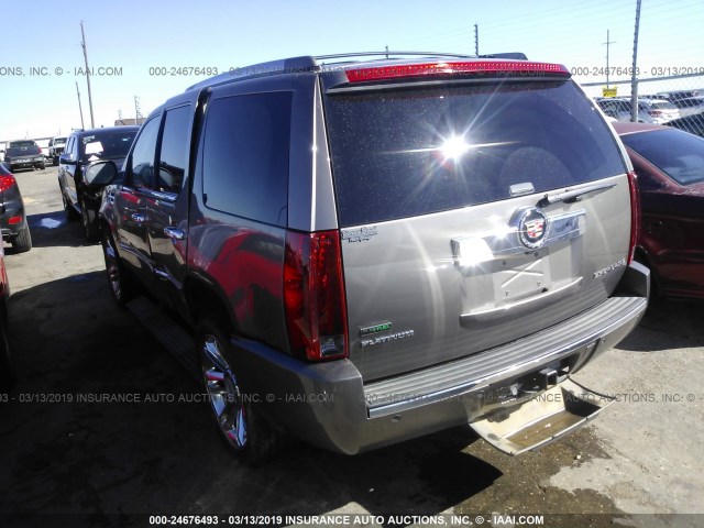 1GYS4DEF5CR149421 - 2012 CADILLAC ESCALADE PLATINUM BROWN photo 3