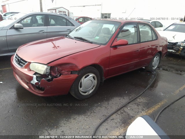 1NXBR12E31Z434366 - 2001 TOYOTA COROLLA CE/LE/S SILVER photo 2