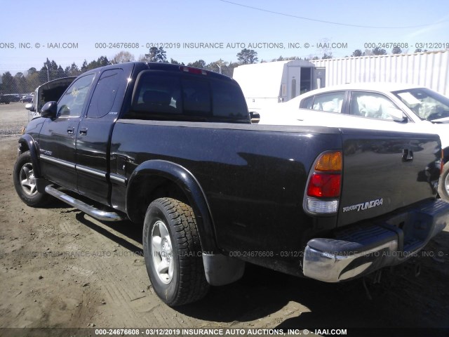 5TBRT3812YS116864 - 2000 TOYOTA TUNDRA ACCESS CAB LIMITED BLACK photo 3