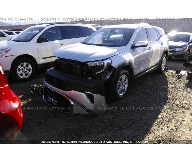 3GKALMEV4KL110342 - 2019 GMC TERRAIN SLE SILVER photo 2