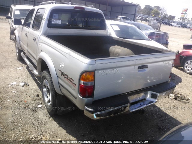5TEHN72N93Z146200 - 2003 TOYOTA TACOMA DOUBLE CAB 银色 照片 3