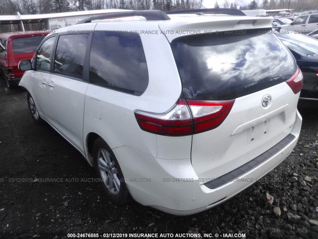 5TDYK3DC2FS555010 - 2015 TOYOTA SIENNA XLE/LIMITED WHITE photo 3