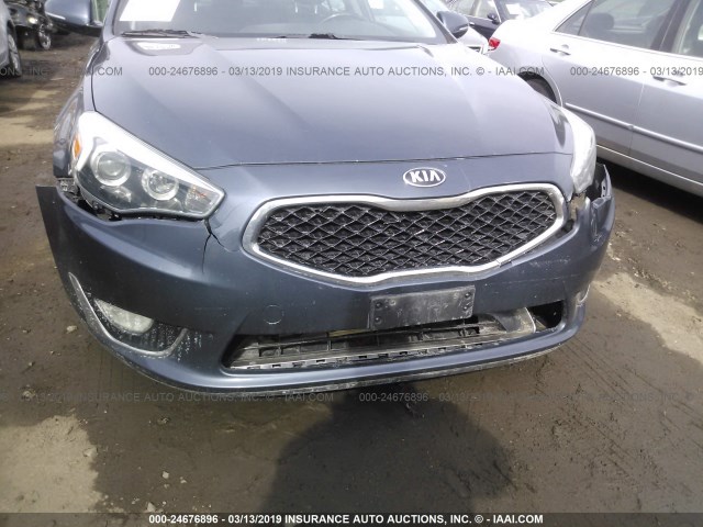 KNALN4D76E5149307 - 2014 KIA CADENZA PREMIUM/LIMITED BLUE photo 6