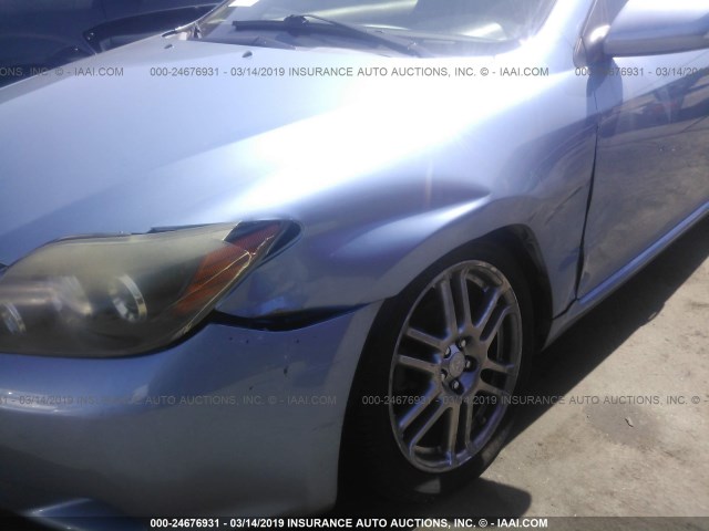 JTKDE167080246290 - 2008 TOYOTA SCION TC BLUE photo 6