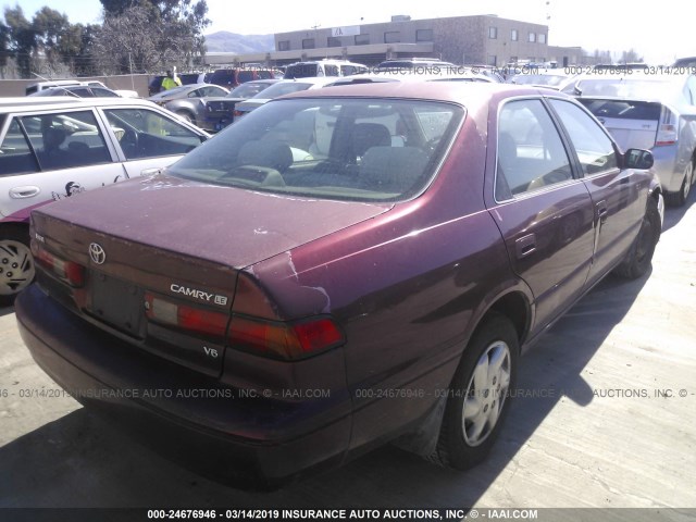 JT2BF22K1W0128136 - 1998 TOYOTA CAMRY CE/LE/XLE BURGUNDY photo 4