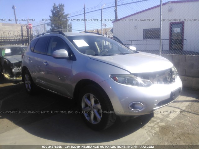 JN8AZ18U59W005684 - 2009 NISSAN MURANO S/SL SILVER photo 1