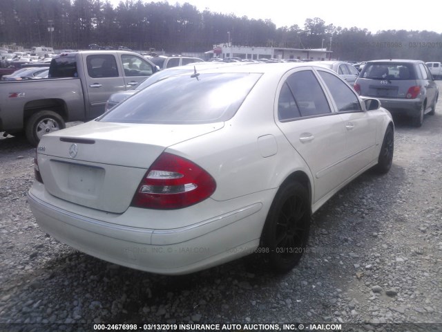 WDBUF70J93A146847 - 2003 MERCEDES-BENZ E 500 WHITE photo 4