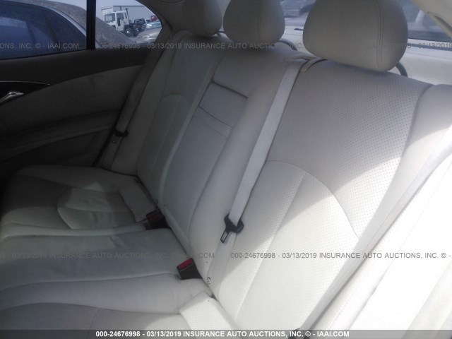 WDBUF70J93A146847 - 2003 MERCEDES-BENZ E 500 WHITE photo 8