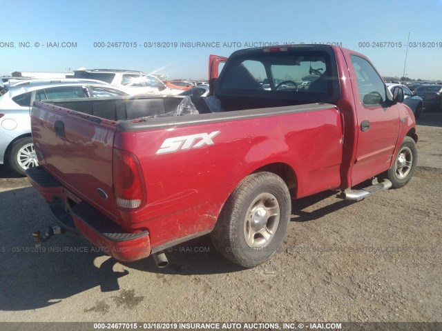 2FTRF17274CA73979 - 2004 FORD F-150 HERITAGE CLASSIC RED photo 4