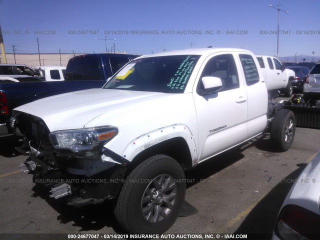 5TFRZ5CNXGX020730 - 2016 TOYOTA TACOMA ACCESS CAB/SR/SR5/TRD SPT WHITE photo 2