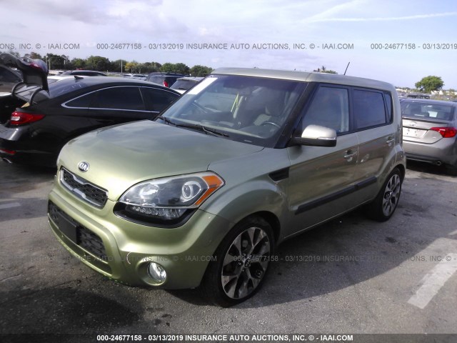 KNDJT2A66D7617457 - 2013 KIA SOUL +/!/SPORT GREEN photo 2