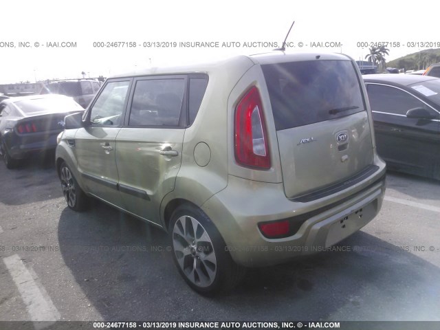 KNDJT2A66D7617457 - 2013 KIA SOUL +/!/SPORT GREEN photo 3