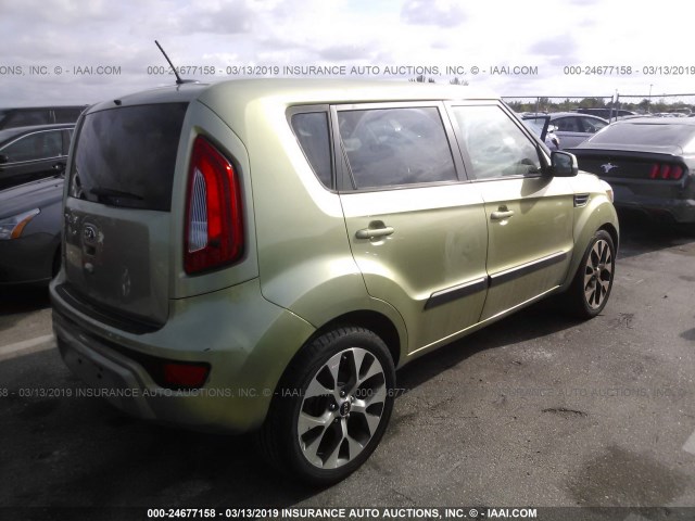 KNDJT2A66D7617457 - 2013 KIA SOUL +/!/SPORT GREEN photo 4