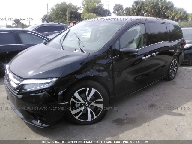 5FNRL6H97KB029908 - 2019 HONDA ODYSSEY ELITE Schwarz Foto 2