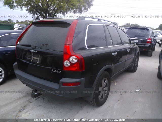 YV1CN59H141056284 - 2004 VOLVO XC90 BLACK photo 4