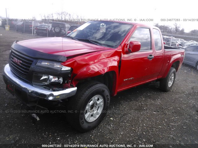 1GTDS196058201849 - 2005 GMC CANYON RED photo 2