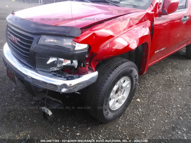 1GTDS196058201849 - 2005 GMC CANYON RED photo 6