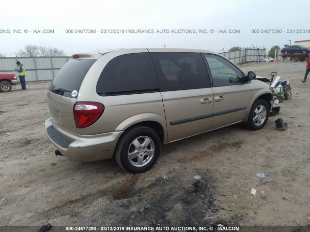 1D4GP45R16B743341 - 2006 DODGE CARAVAN SXT GOLD photo 4